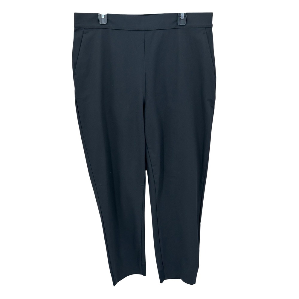 Ministry of Supply Pants Womens 16 Black Primeflex Tapered Drawstring Pull On
